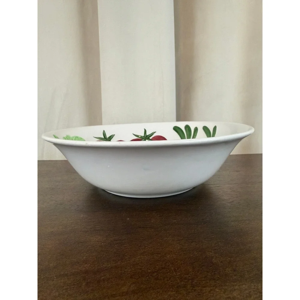 VTG Ironstone Hand Painted Vegetables Large 10